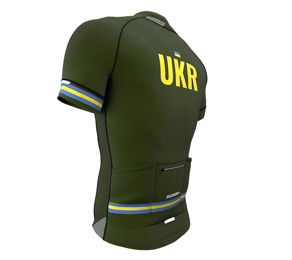 Ukraine Green CODE Short Sleeve Cycling PRO Jersey for Men and Women