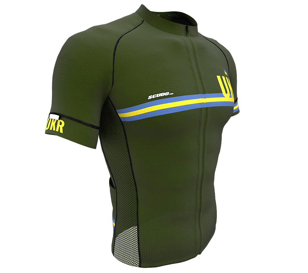 Ukraine Green CODE Short Sleeve Cycling PRO Jersey for Men and Women