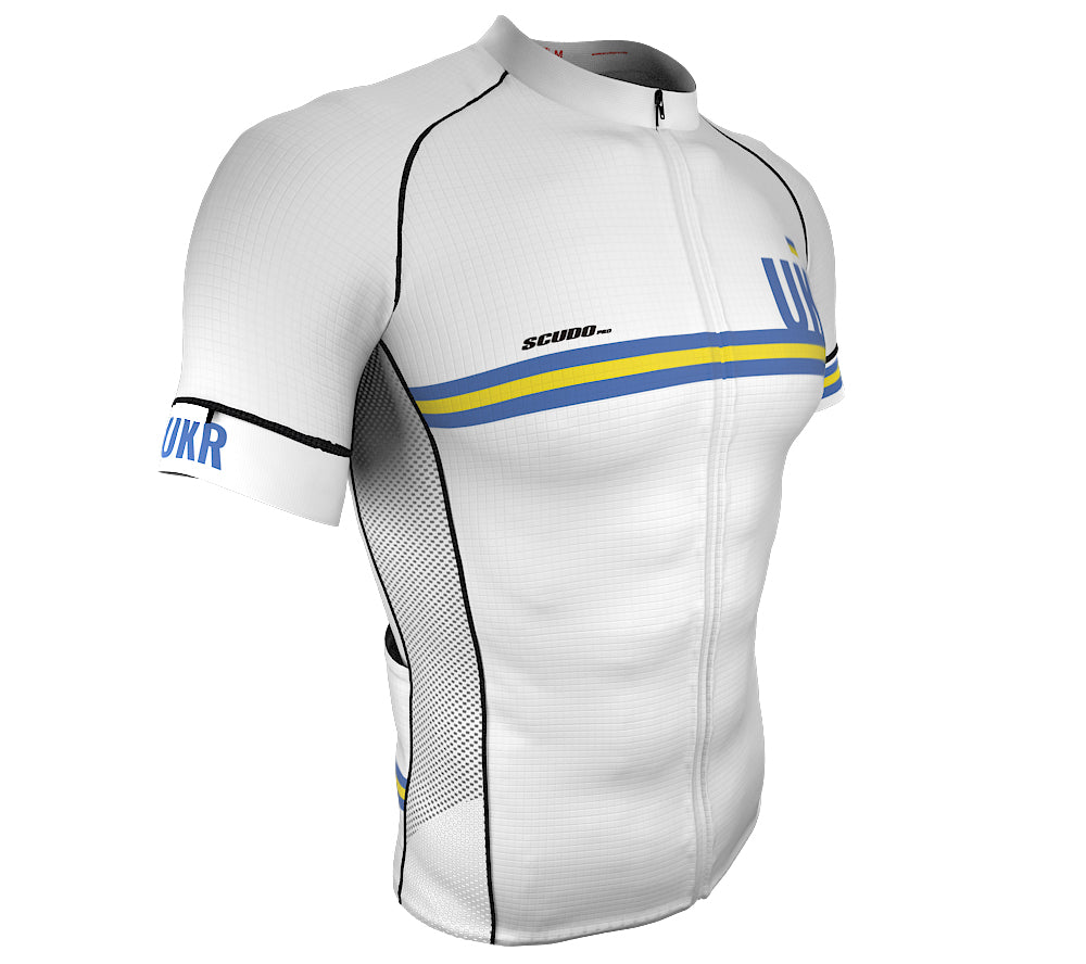 Ukraine White CODE Short Sleeve Cycling PRO Jersey for Men and Women