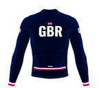 ScudoPro Pro Thermal Long Sleeve Cycling Jersey Country CODE United Kingdom Blue | Men and Women