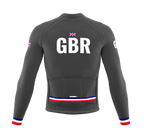 ScudoPro Pro Thermal Long Sleeve Cycling Jersey Country CODE United Kingdom Gray | Men and Women