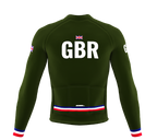 ScudoPro Pro Thermal Long Sleeve Cycling Jersey Country CODE United Kingdom Green | Men and Women