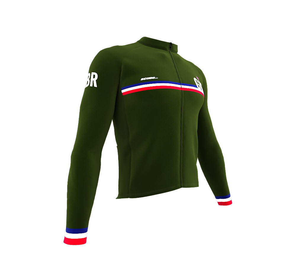 ScudoPro Pro Thermal Long Sleeve Cycling Jersey Country CODE United Kingdom Green | Men and Women