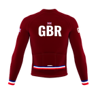 ScudoPro Pro Thermal Long Sleeve Cycling Jersey Country CODE United Kingdom Vine | Men and Women