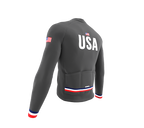 ScudoPro Pro Thermal Long Sleeve Cycling Jersey Country CODE United States Gray | Men and Women
