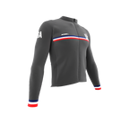 ScudoPro Pro Thermal Long Sleeve Cycling Jersey Country CODE United States Gray | Men and Women