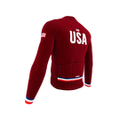 ScudoPro Pro Thermal Long Sleeve Cycling Jersey Country CODE United States Vine | Men and Women