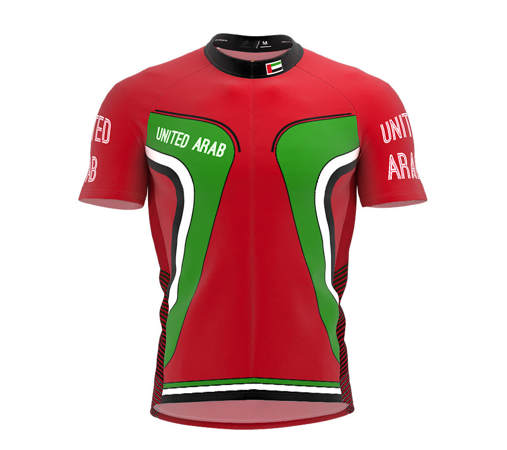 United Arab Emirates  Full Zipper Bike Short Sleeve Cycling Jersey