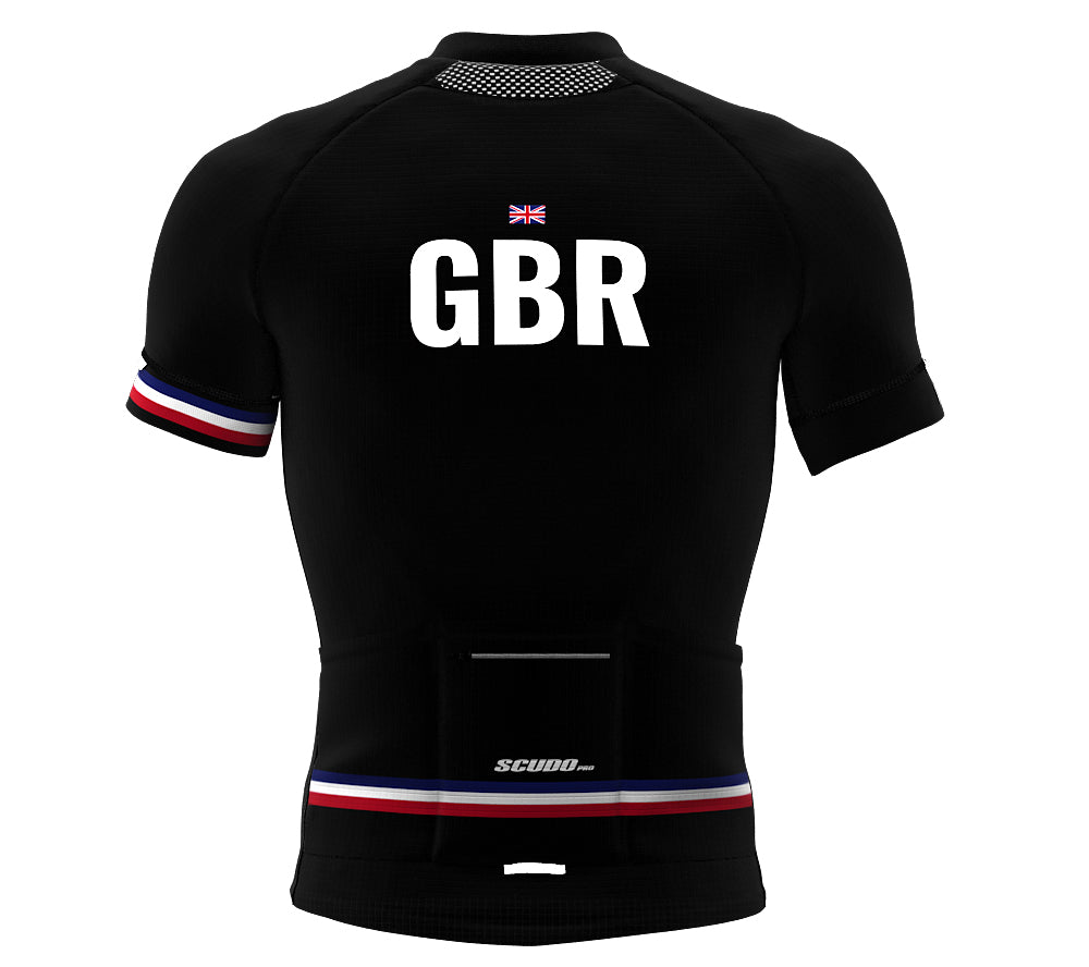 United Kingdom Black CODE Short Sleeve Cycling PRO Jersey for Men and Women