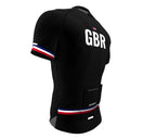 United Kingdom Black CODE Short Sleeve Cycling PRO Jersey for Men and Women