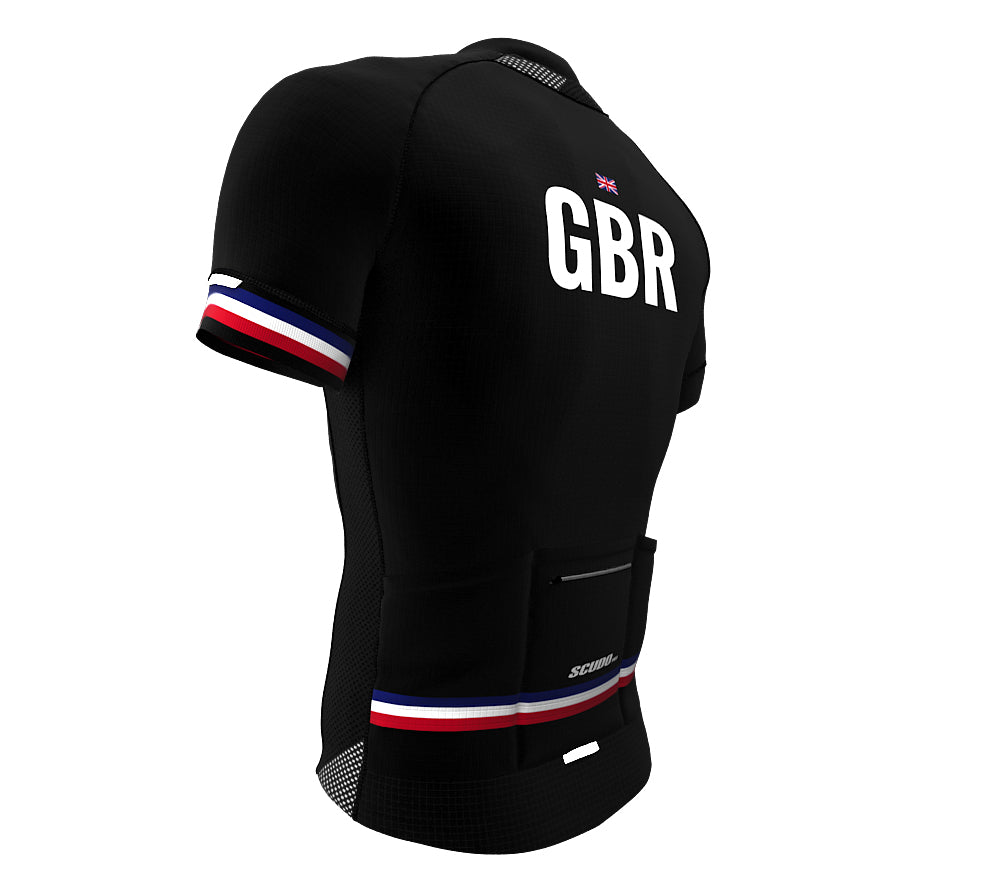 United Kingdom Black CODE Short Sleeve Cycling PRO Jersey for Men and Women