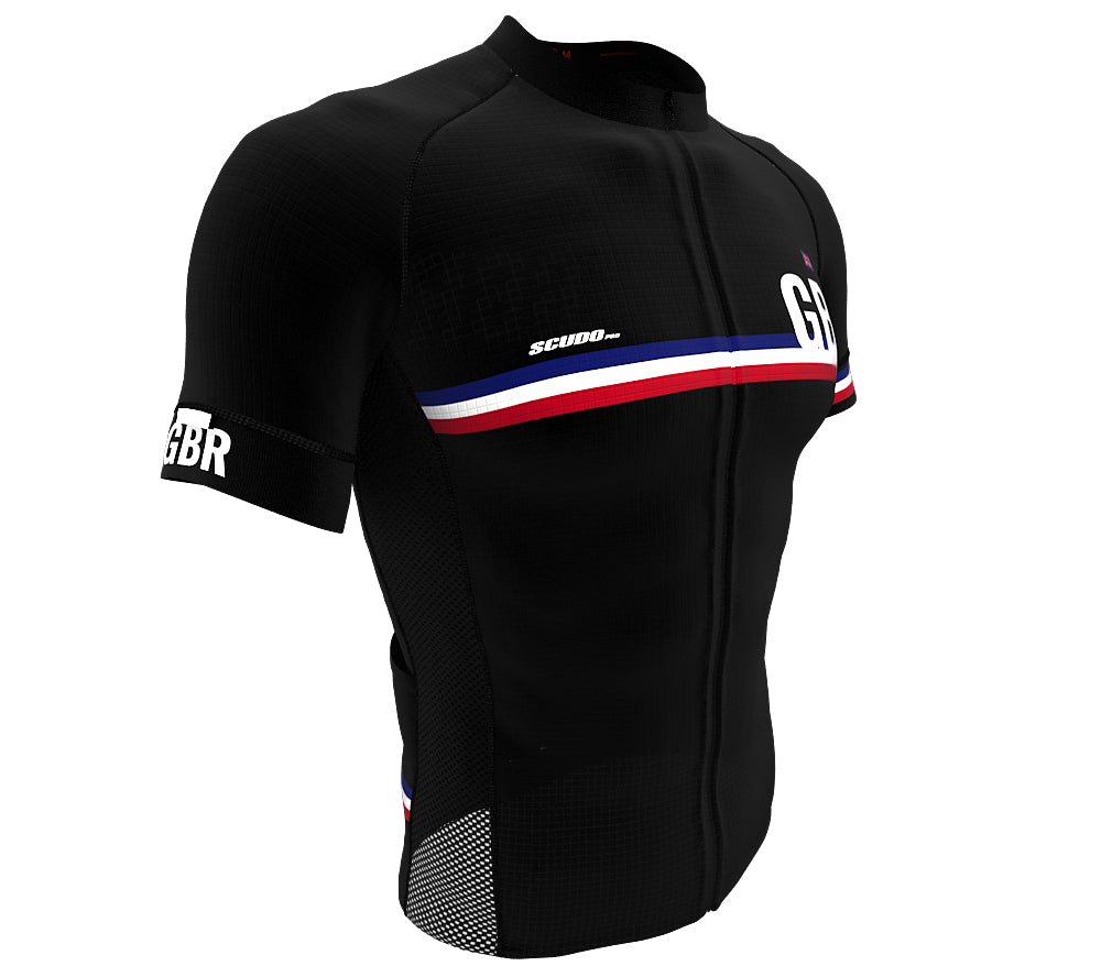 United Kingdom Black CODE Short Sleeve Cycling PRO Jersey for Men and Women