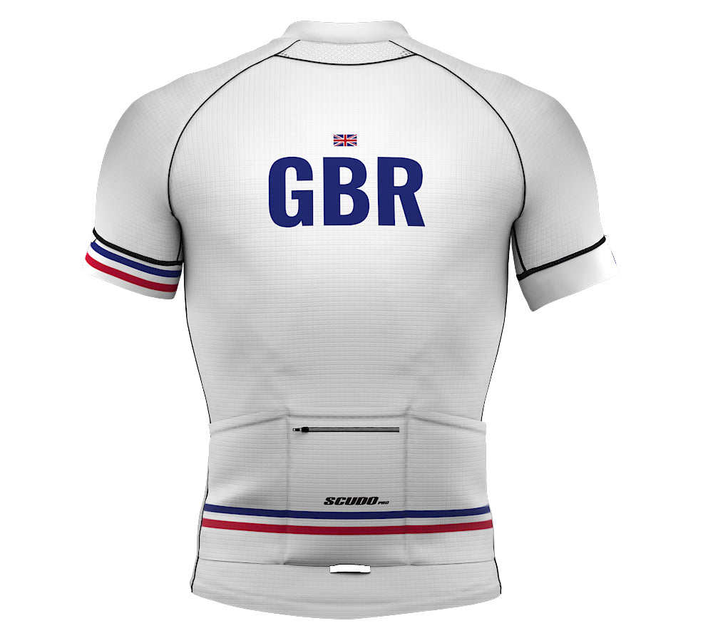 United Kingdom White CODE Short Sleeve Cycling PRO Jersey for Men and Women