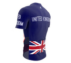 United Kingdom  Full Zipper Bike Short Sleeve Cycling Jersey