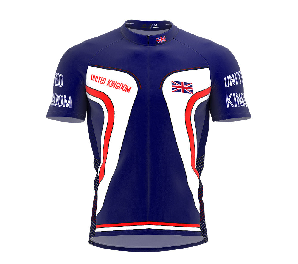 United Kingdom  Full Zipper Bike Short Sleeve Cycling Jersey