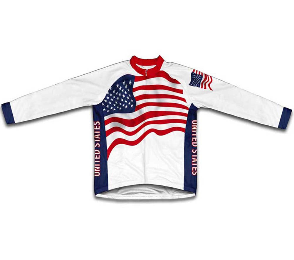 United States Flag Winter Thermal Cycling Jersey
