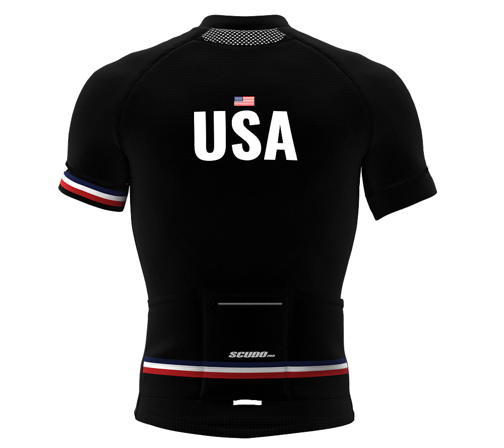 United States Black CODE Short Sleeve Cycling PRO Jersey for Men and Women