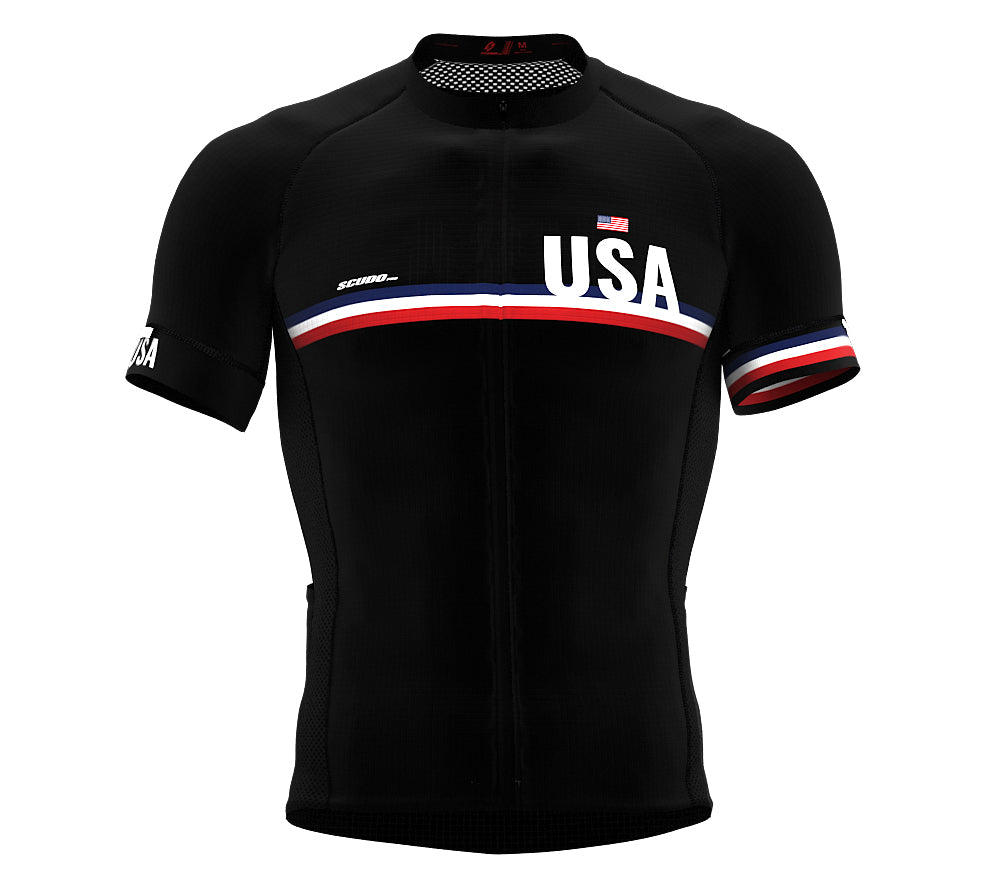 United States Black CODE Short Sleeve Cycling PRO Jersey for Men and WomenUnited States Black CODE Short Sleeve Cycling PRO Jersey for Men and Women