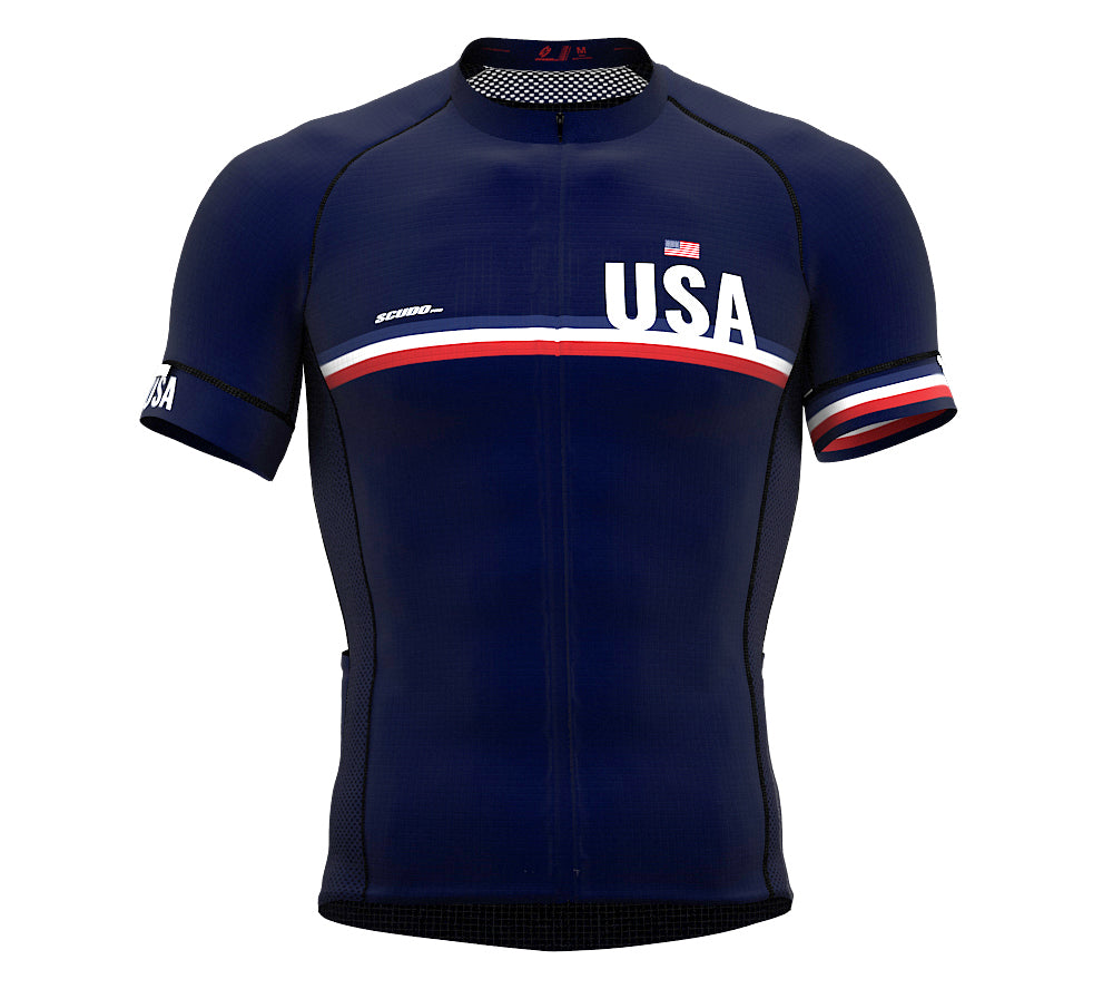 United States Blue CODE Short Sleeve Cycling PRO Jersey for Men and WomenUnited States Blue CODE Short Sleeve Cycling PRO Jersey for Men and Women