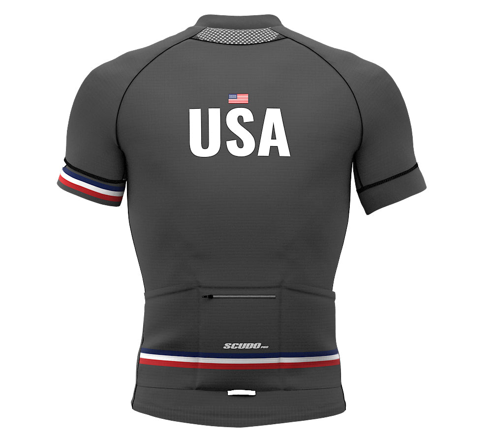 United States Gray CODE Short Sleeve Cycling PRO Jersey for Men and Women