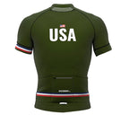 United States Green CODE Short Sleeve Cycling PRO Jersey for Men and Women
