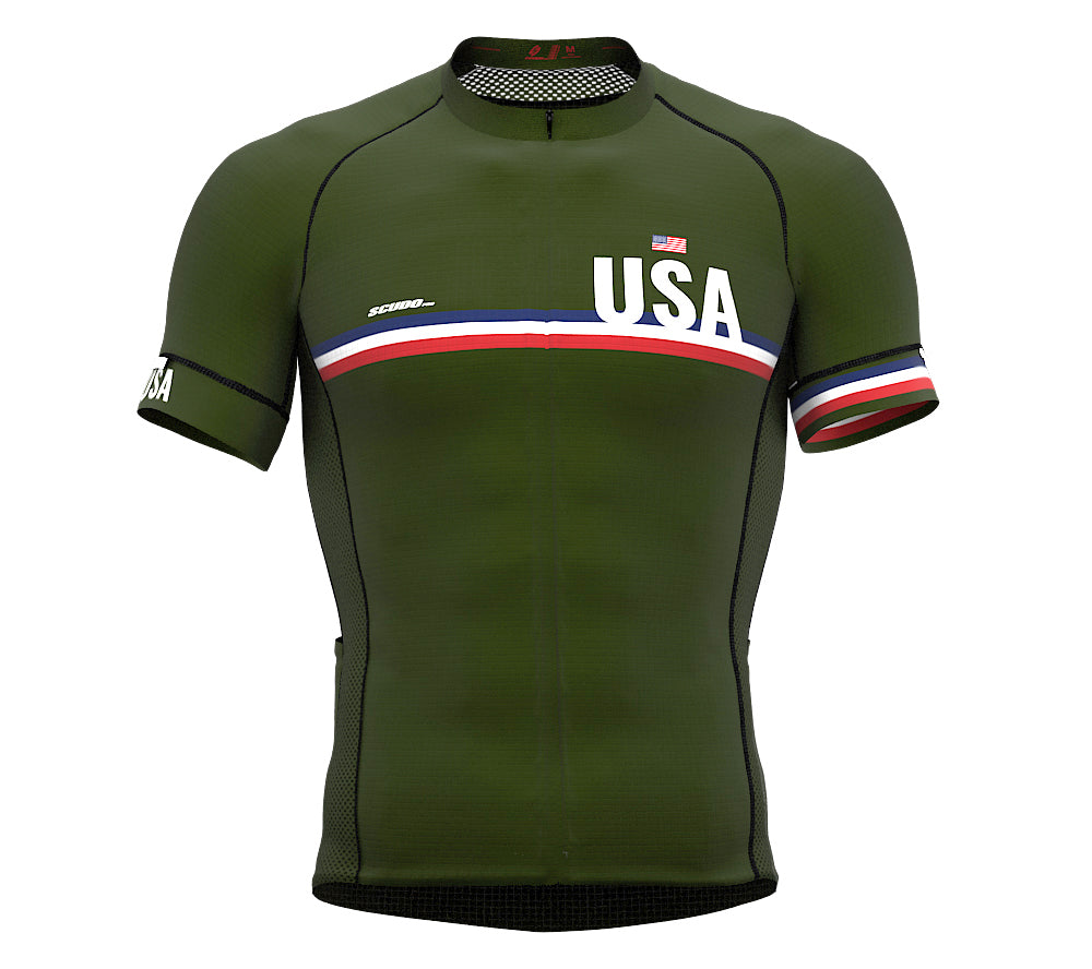 United States Green CODE Short Sleeve Cycling PRO Jersey for Men and WomenUnited States Green CODE Short Sleeve Cycling PRO Jersey for Men and Women