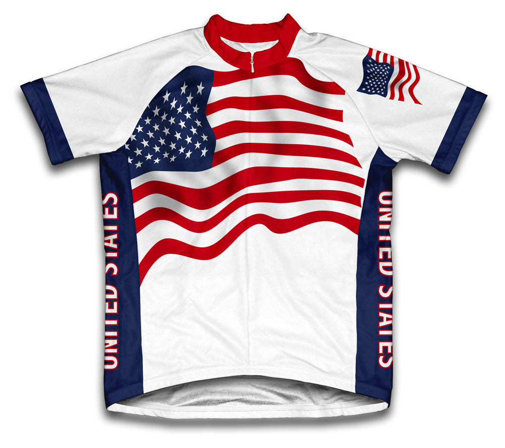 United States Flag Cycling Jersey for Men and Women