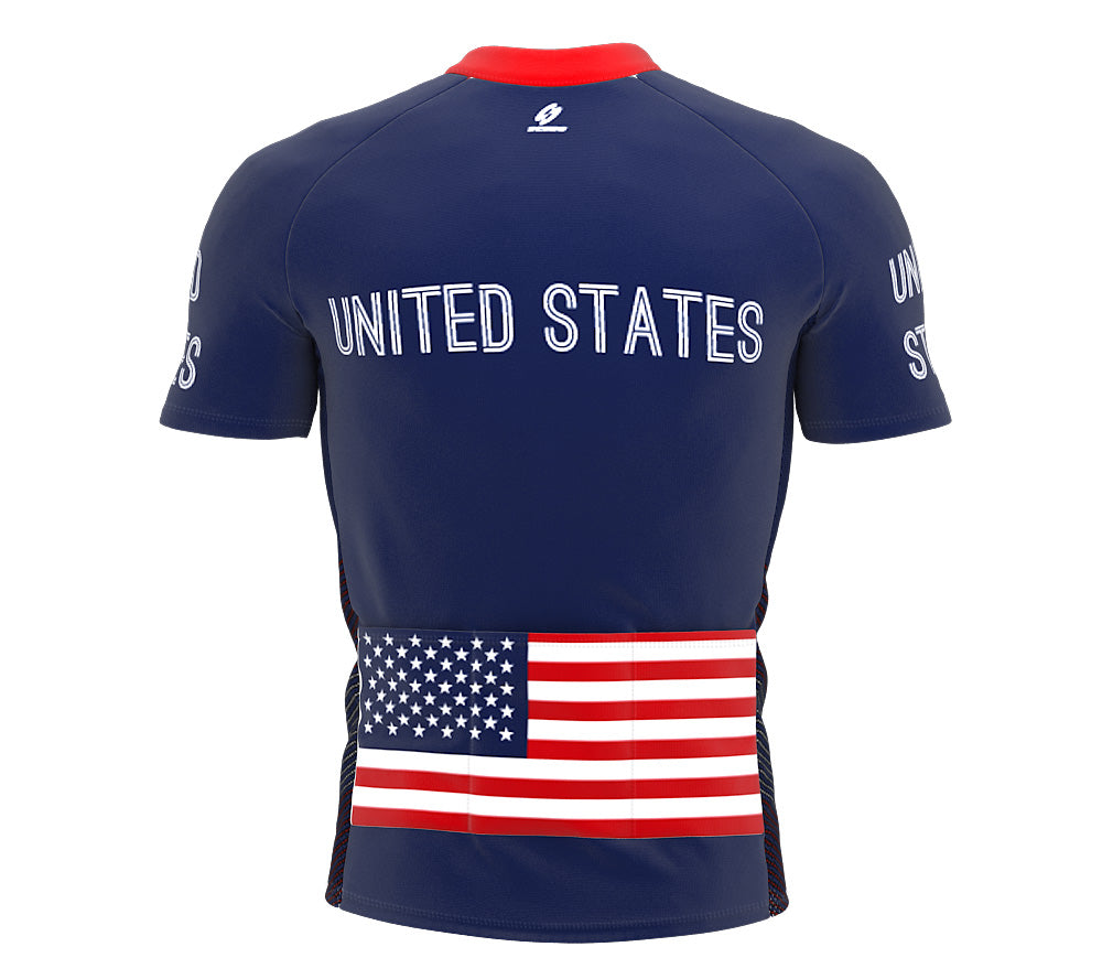 United States  Full Zipper Bike Short Sleeve Cycling Jersey