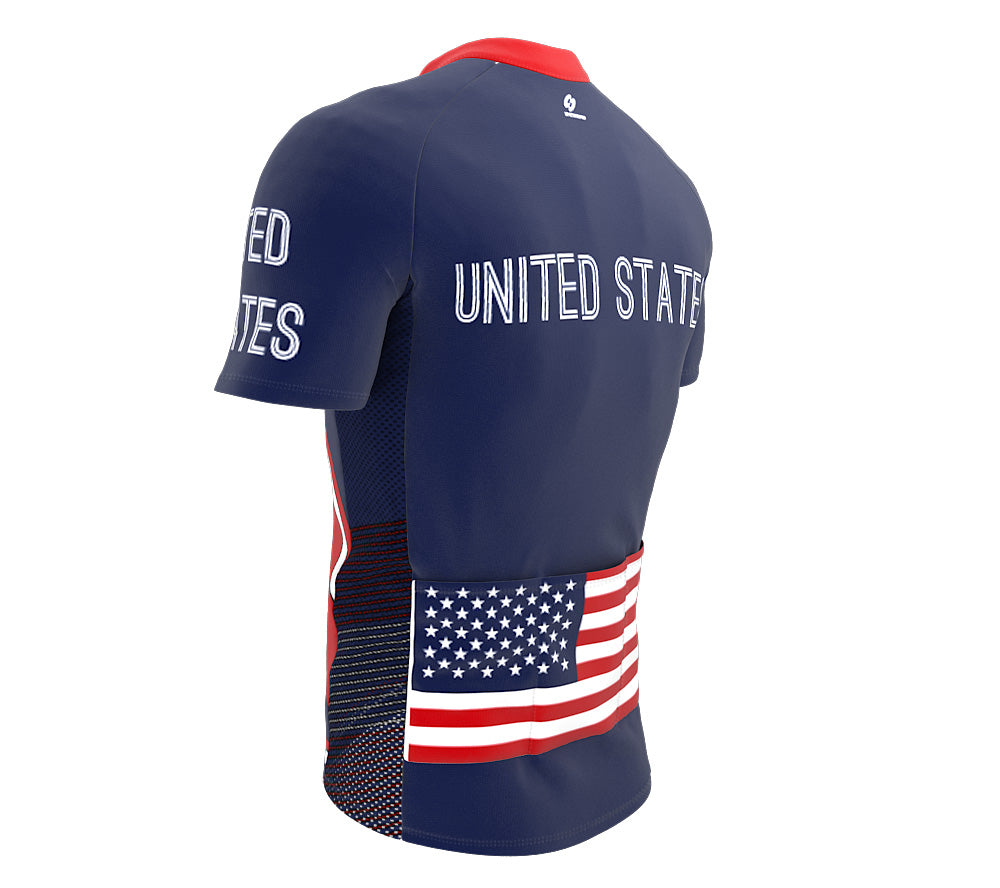 United States  Full Zipper Bike Short Sleeve Cycling Jersey