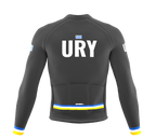 ScudoPro Pro Thermal Long Sleeve Cycling Jersey Country CODE Uruguay Gray | Men and Women