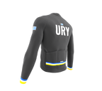 ScudoPro Pro Thermal Long Sleeve Cycling Jersey Country CODE Uruguay Gray | Men and Women