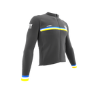 ScudoPro Pro Thermal Long Sleeve Cycling Jersey Country CODE Uruguay Gray | Men and Women