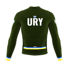 ScudoPro Pro Thermal Long Sleeve Cycling Jersey Country CODE Uruguay Green | Men and Women