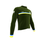 ScudoPro Pro Thermal Long Sleeve Cycling Jersey Country CODE Uruguay Green | Men and Women