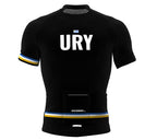 Uruguay Black CODE Short Sleeve Cycling PRO Jersey for Men and Women