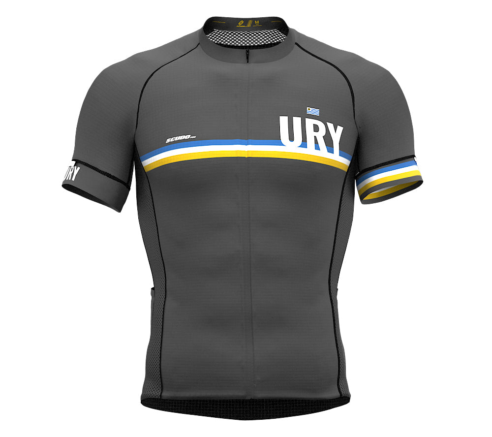 Uruguay Gray CODE Short Sleeve Cycling PRO Jersey for Men and WomenUruguay Gray CODE Short Sleeve Cycling PRO Jersey for Men and Women
