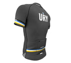 Uruguay Gray CODE Short Sleeve Cycling PRO Jersey for Men and Women