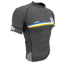Uruguay Gray CODE Short Sleeve Cycling PRO Jersey for Men and Women