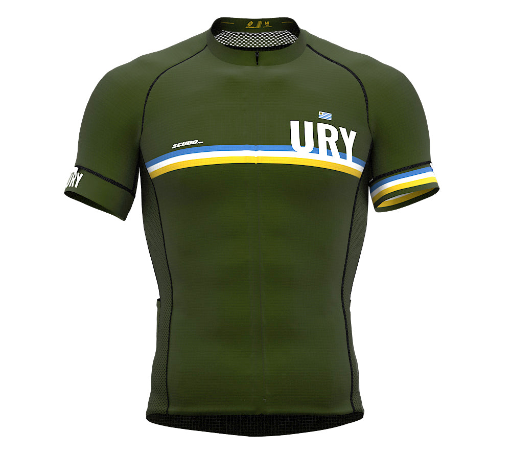 Uruguay Green CODE Short Sleeve Cycling PRO Jersey for Men and WomenUruguay Green CODE Short Sleeve Cycling PRO Jersey for Men and Women