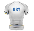 Uruguay White CODE Short Sleeve Cycling PRO Jersey for Men and Women
