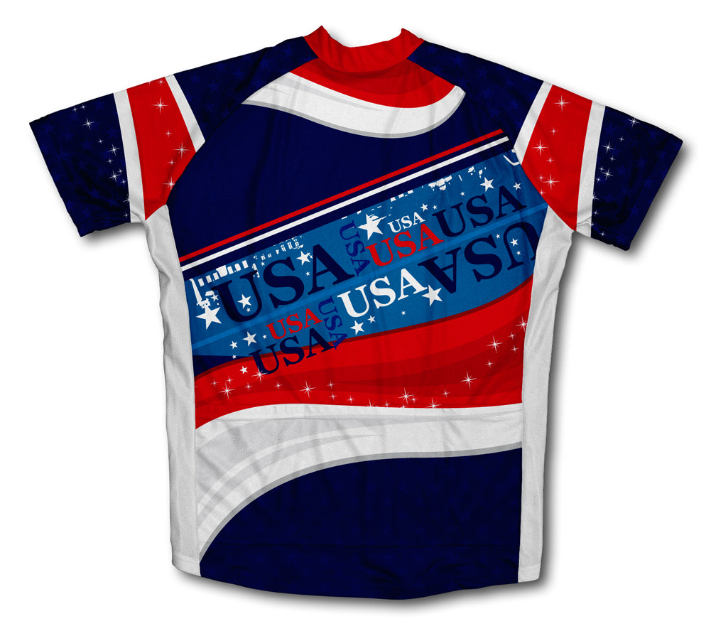 Usa Short Sleeve Cycling Jersey for Men and Women