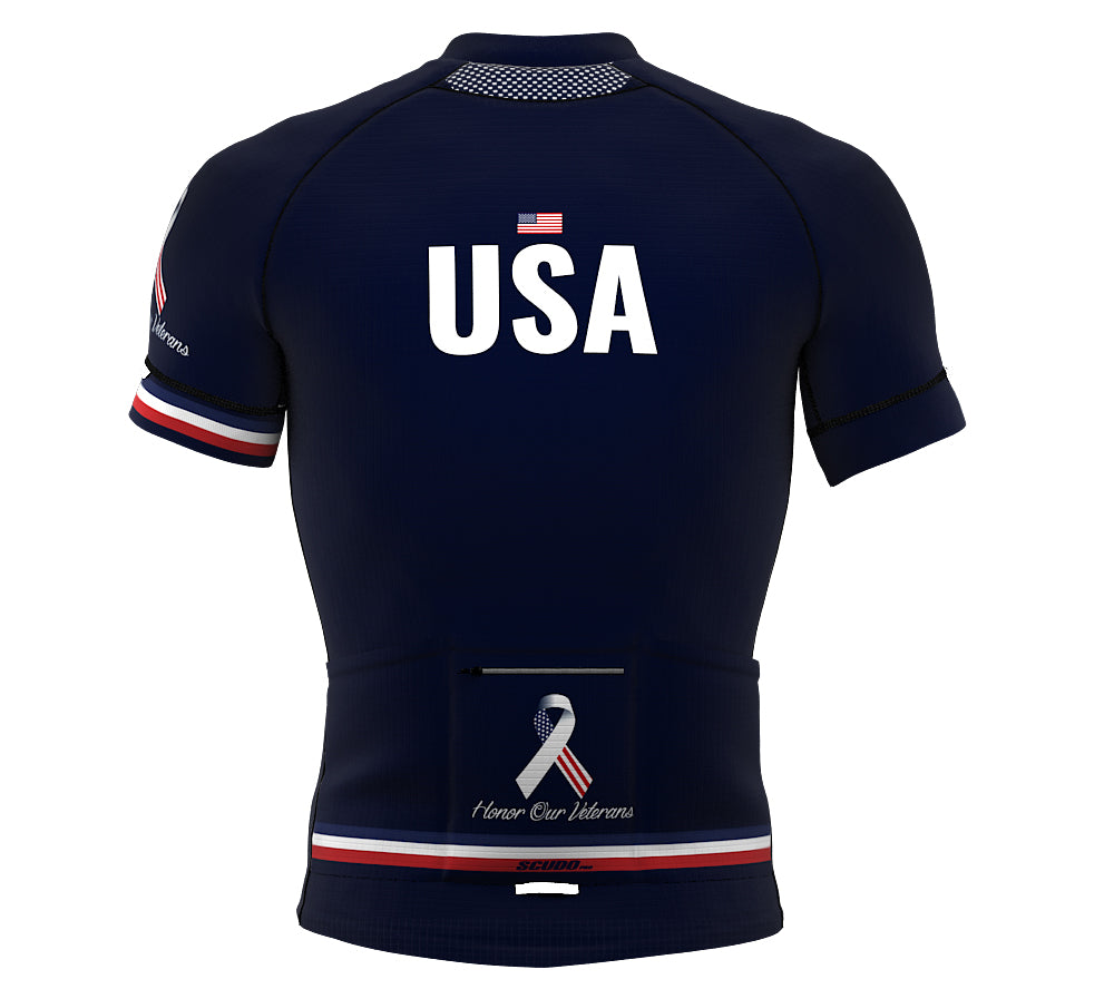 U.S. Honor Our Veterans Code Blue Cycling Jersey