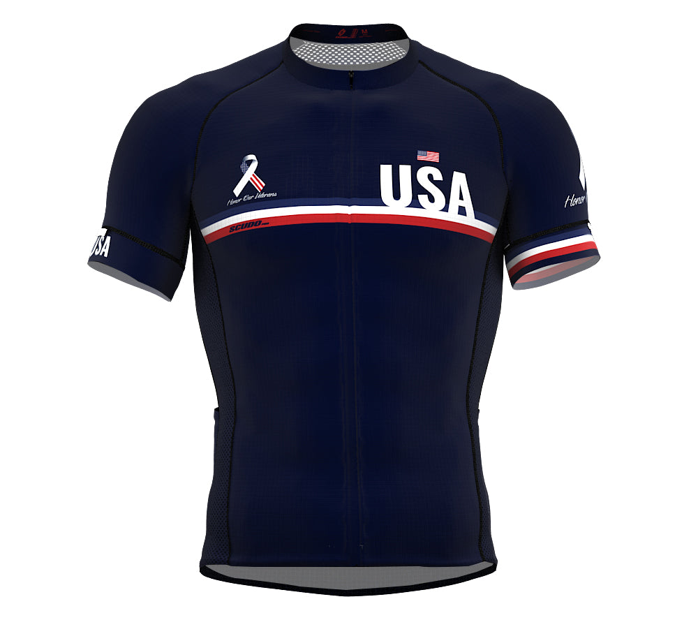 U.S. Honor Our Veterans Code Blue Cycling Jersey