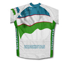 Uzbekistan Flag Winter Thermal Cycling Jersey