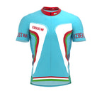 Uzbekistan  Full Zipper Bike Short Sleeve Cycling Jersey