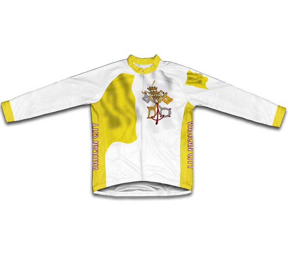 Vatican City Flag Winter Thermal Cycling Jersey