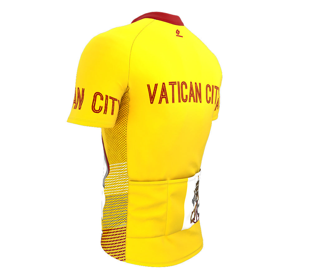 Vatican City  Full Zipper Bike Short Sleeve Cycling Jersey