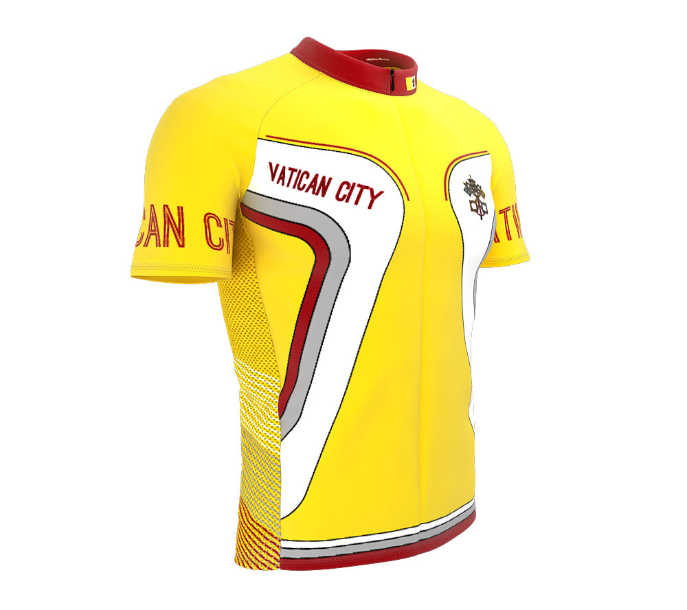 Vatican City  Full Zipper Bike Short Sleeve Cycling Jersey