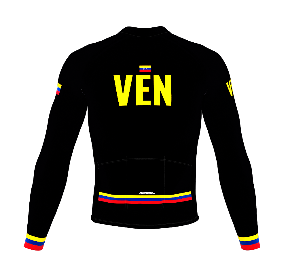 ScudoPro Pro Thermal Long Sleeve Cycling Jersey Country CODE Venezuela Black | Men and Women
