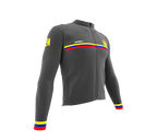 ScudoPro Pro Thermal Long Sleeve Cycling Jersey Country CODE Venezuela Gray | Men and Women